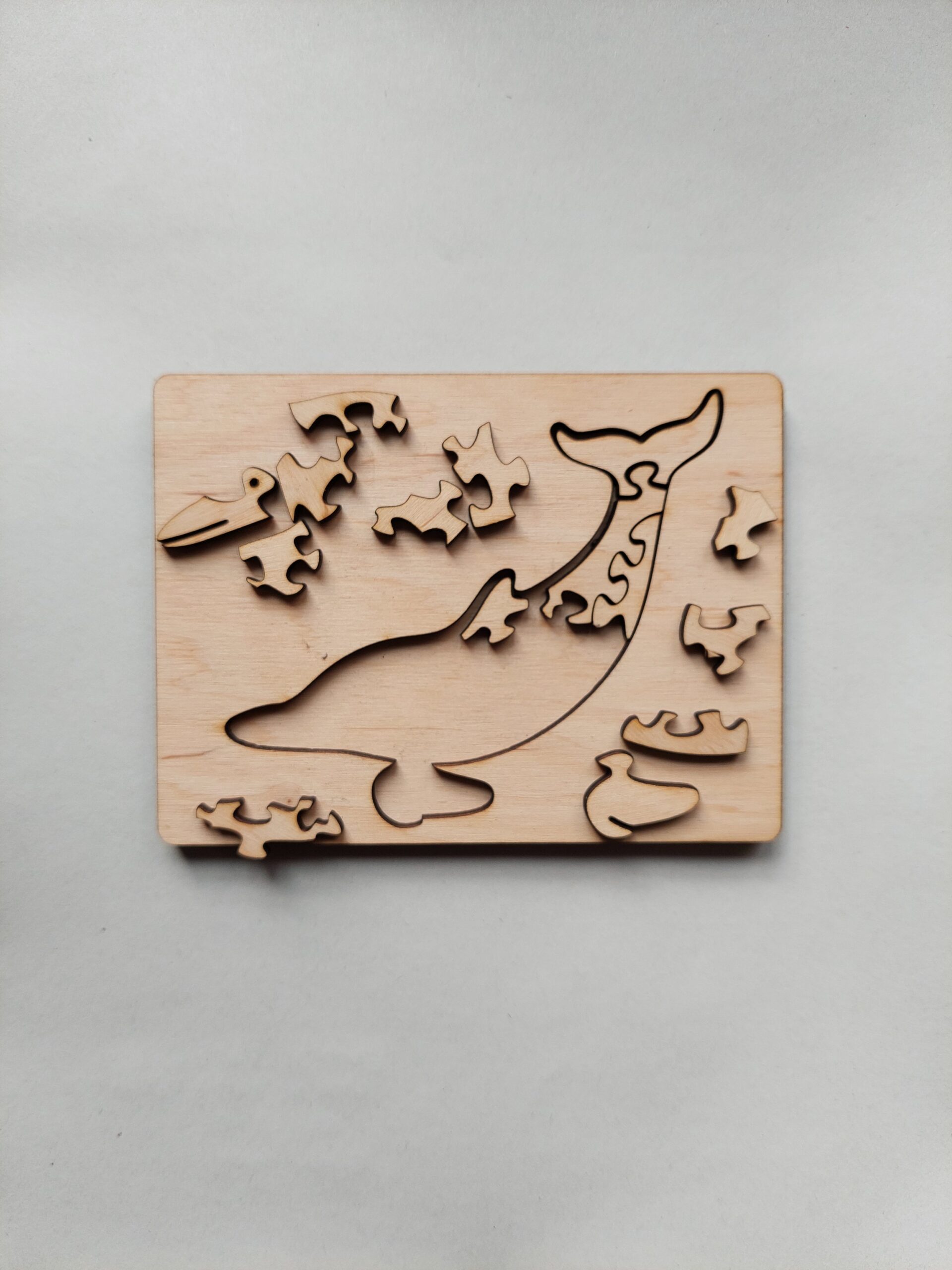 Festhető Gravírozott Fa Delfines Gyerek Puzzle - Image 2