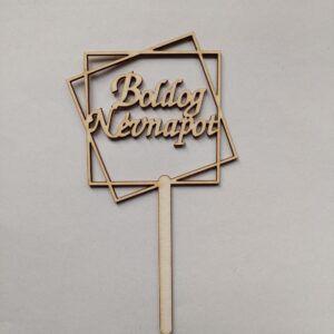 Négyzetes Alakú Boldog Névnapot Tortabeszúró