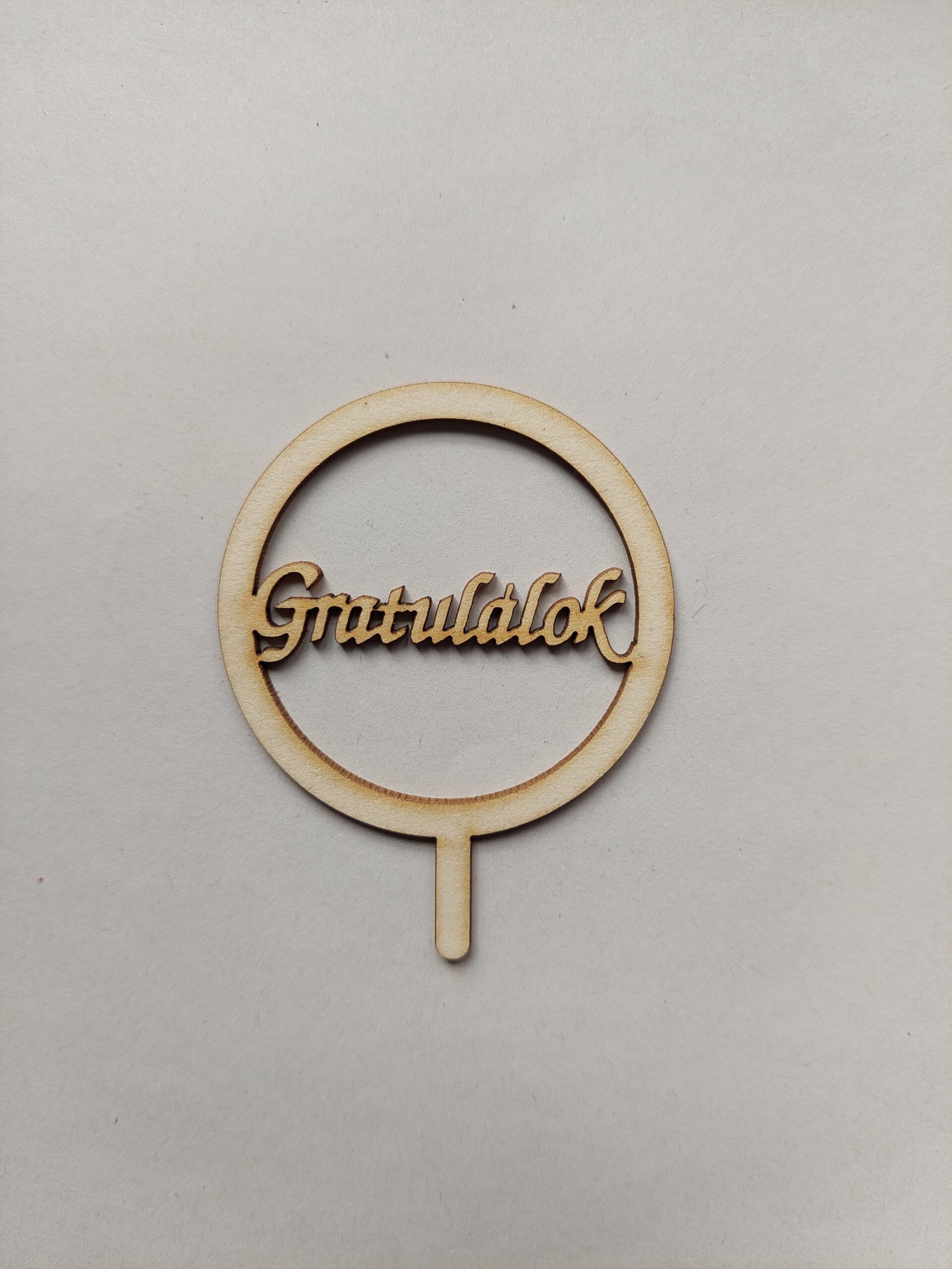 Gratulálok Tortabeszúró Kör Alakú